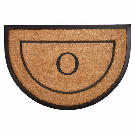 Monogram Door Mat, Black, Natural, 24 in W x 36 in L